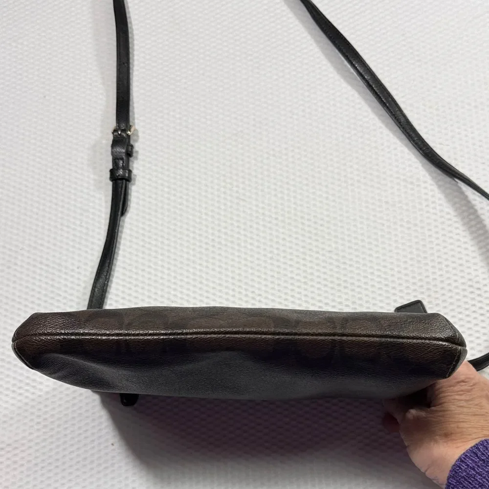 Coach Dark Brown East West Pop Crossbody Bag